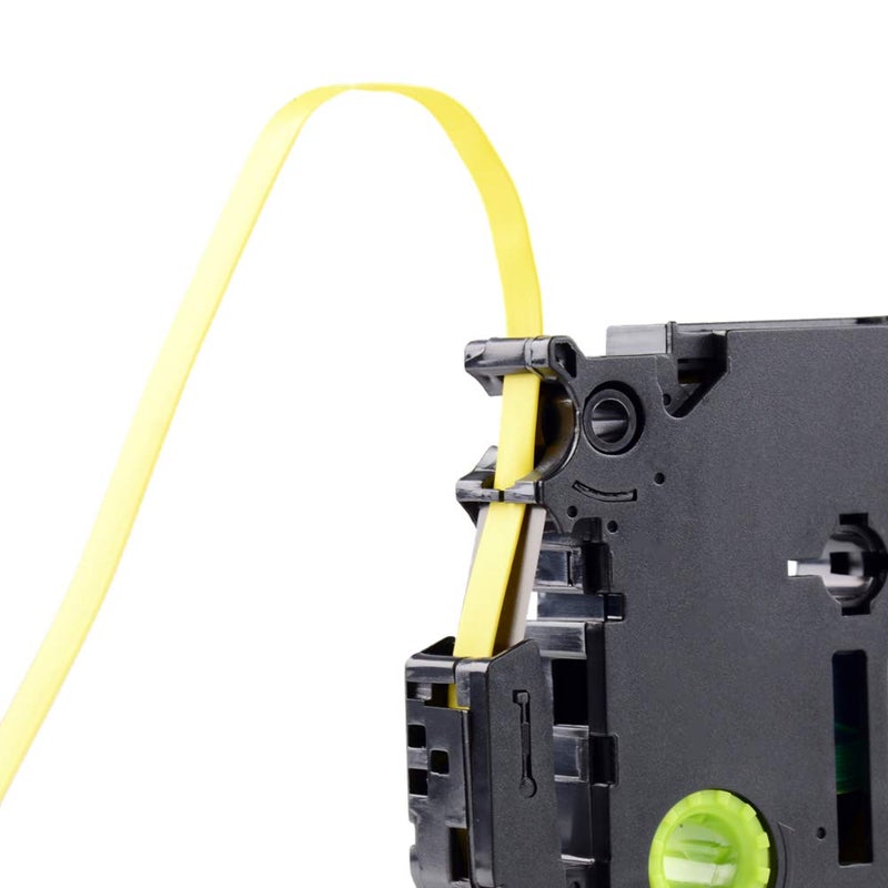 IDIK 1PCS IDIK Black on Yellow 17.7mm HSe641 HS2-641 Heat Shrink Tubing Tape Compatible for Brother PT-H300 PT-E550 Label Printers - Image 2